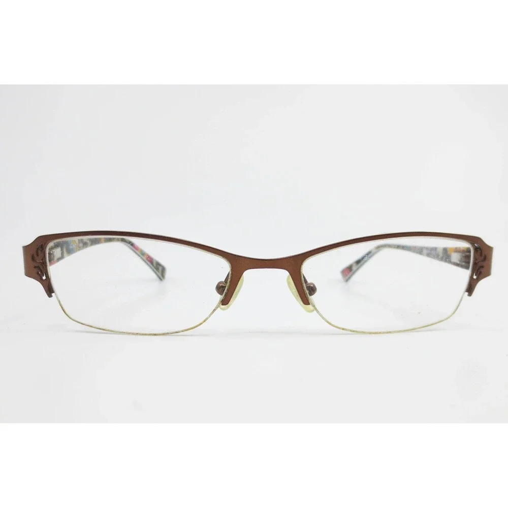 Vera Bradley Suzani Brown Floral Rhinestone Eyeglasses Frames 49-17-130 VB-B130